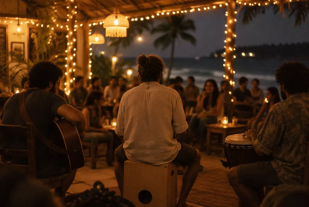 An informal music jam night